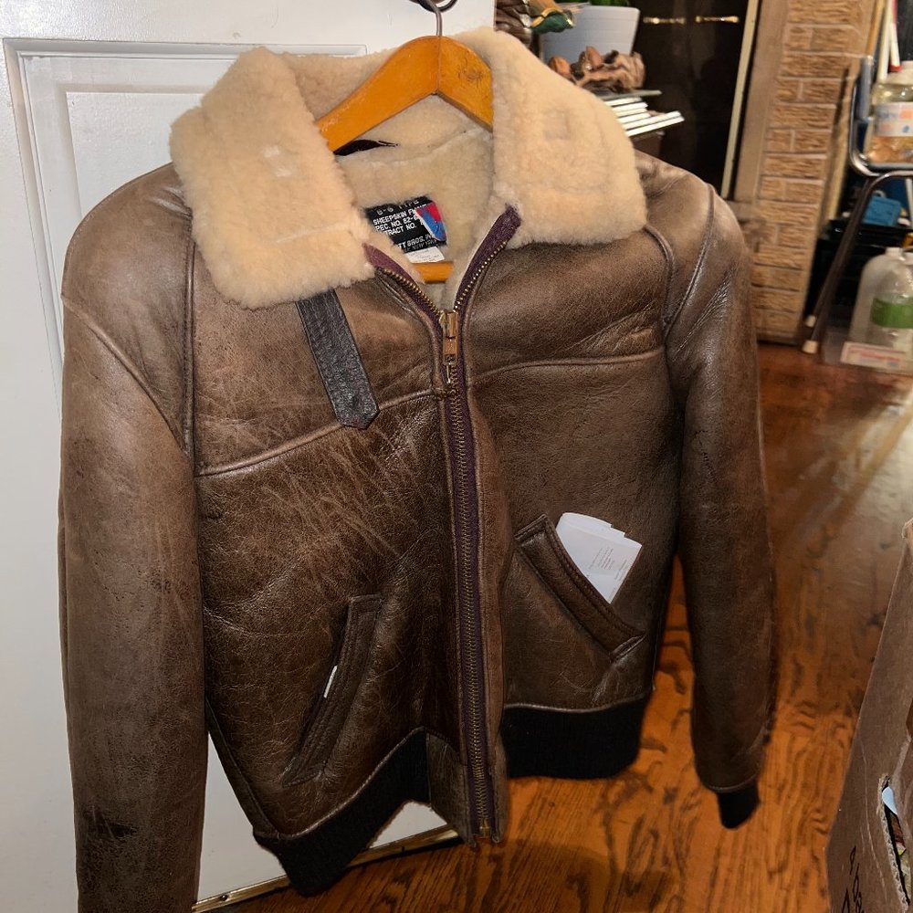 Schott Brother Leather Flight Jacket Size 40 (used--good condition)